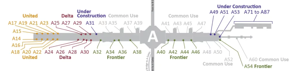 DEN Airport Terminal A Map