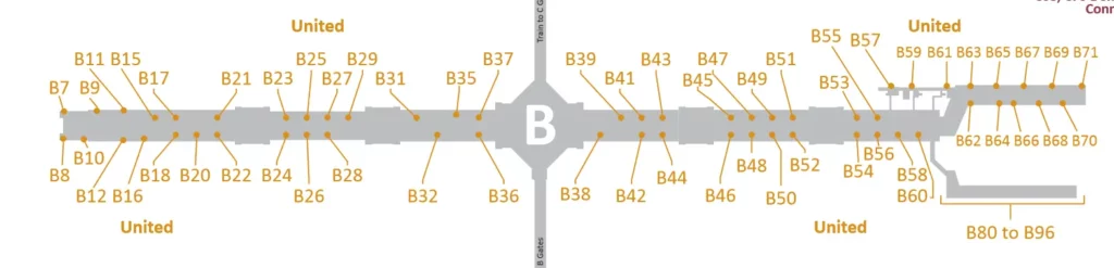 DEN Airport Terminal B Map